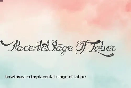 Placental Stage Of Labor