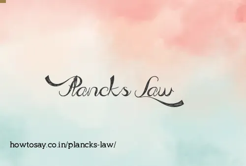 Plancks Law