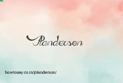 Planderson