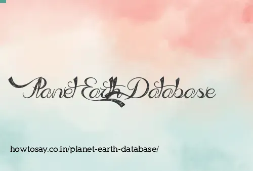 Planet Earth Database