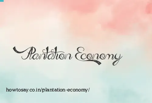 Plantation Economy