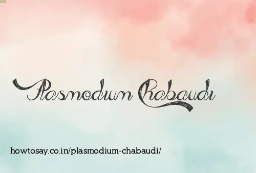 Plasmodium Chabaudi