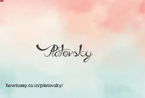 Platovsky