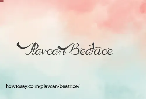 Plavcan Beatrice