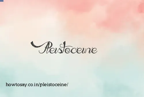 Pleistoceine