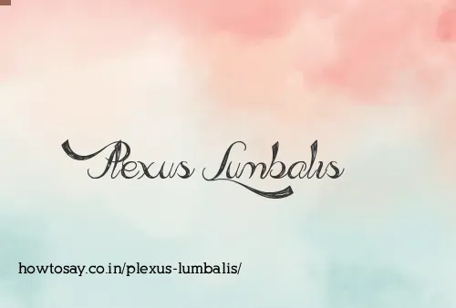 Plexus Lumbalis