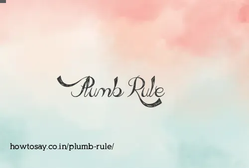 Plumb Rule