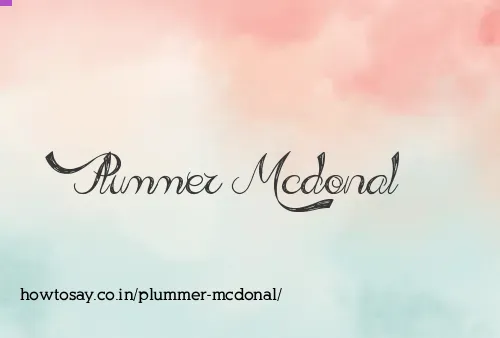 Plummer Mcdonal