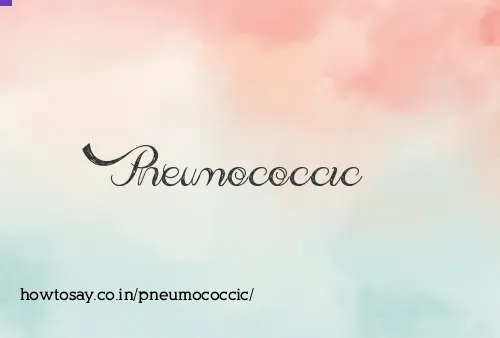 Pneumococcic