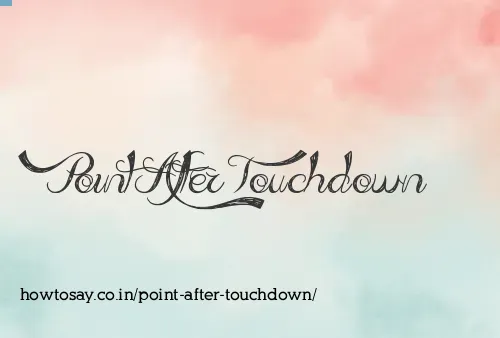 Point After Touchdown