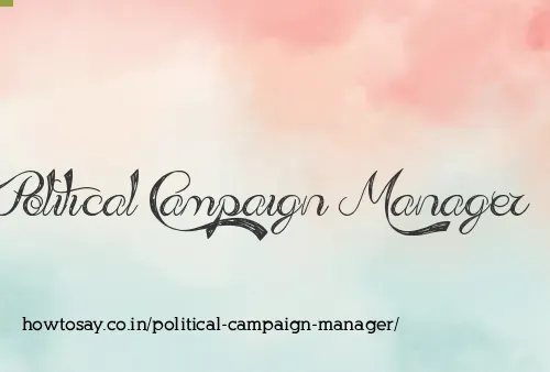 Political Campaign Manager