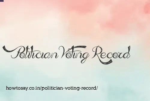 Politician Voting Record