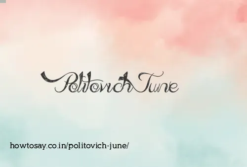 Politovich June