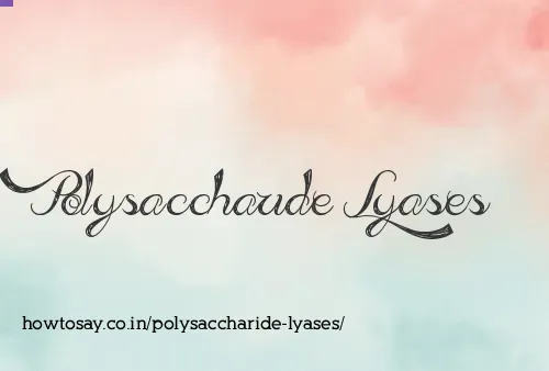 Polysaccharide Lyases