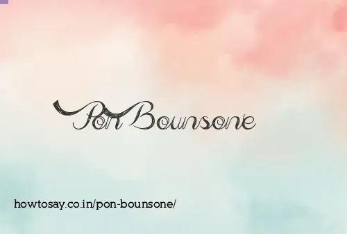 Pon Bounsone