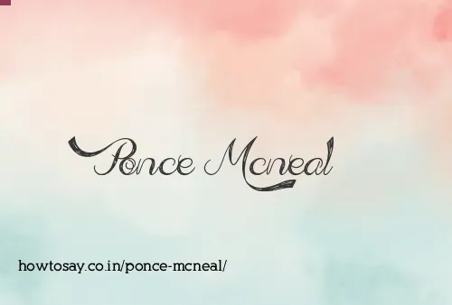 Ponce Mcneal