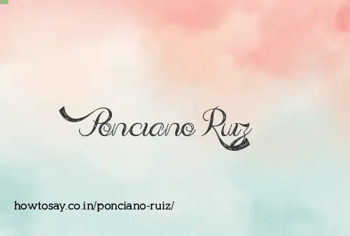 Ponciano Ruiz