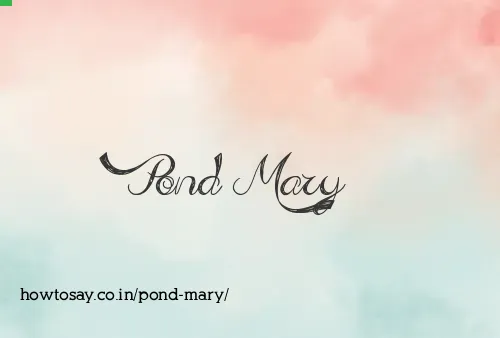 Pond Mary