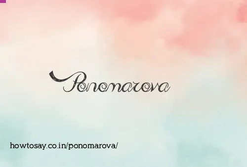 Ponomarova