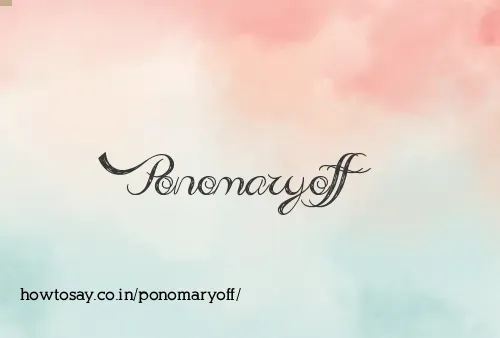 Ponomaryoff