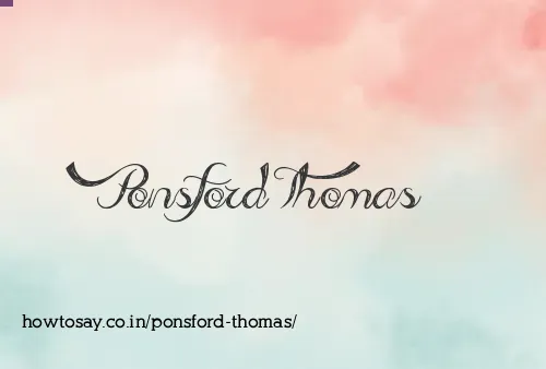 Ponsford Thomas