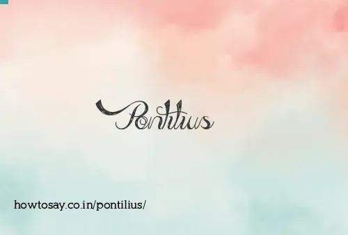 Pontilius
