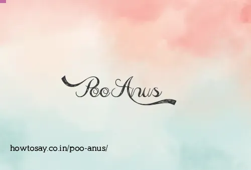 Poo Anus