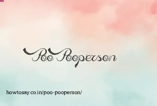 Poo Pooperson