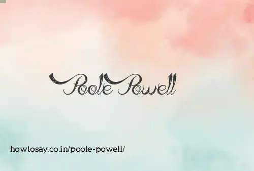 Poole Powell