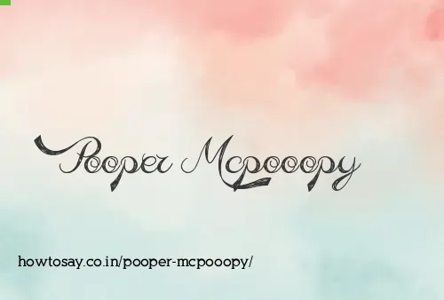 Pooper Mcpooopy