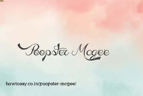 Poopster Mcgee
