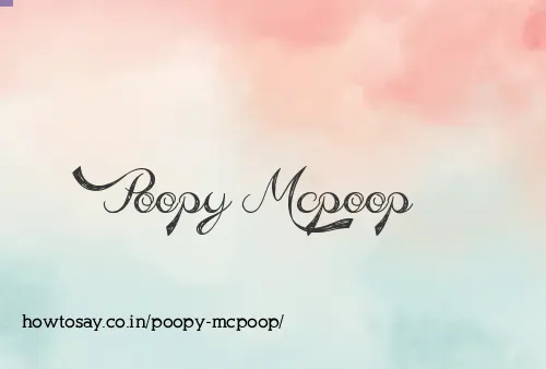 Poopy Mcpoop