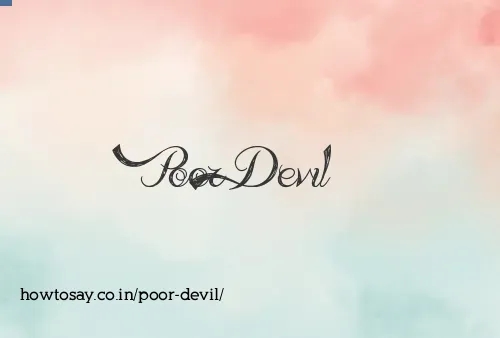 Poor Devil