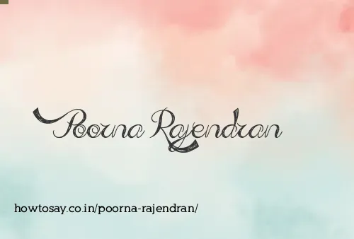 Poorna Rajendran