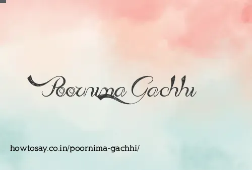 Poornima Gachhi