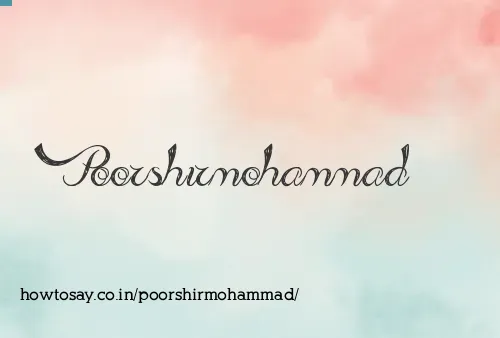 Poorshirmohammad
