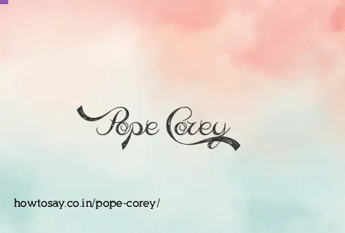 Pope Corey