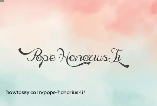 Pope Honorius Ii