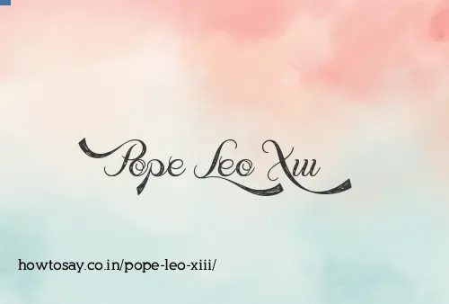 Pope Leo Xiii