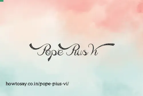 Pope Pius Vi
