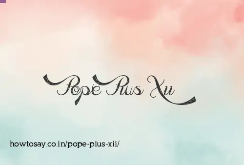 Pope Pius Xii