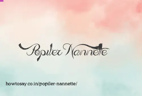 Popiler Nannette