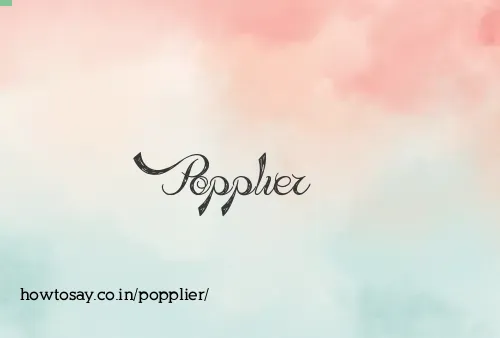 Popplier