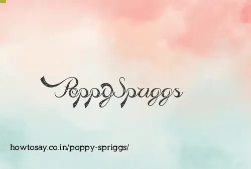 Poppy Spriggs