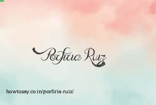 Porfiria Ruiz