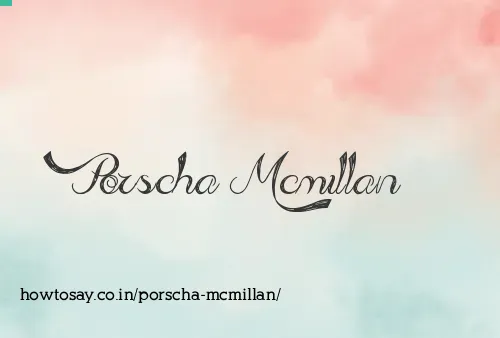 Porscha Mcmillan