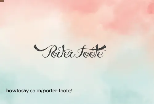 Porter Foote
