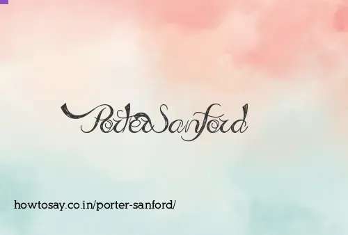 Porter Sanford