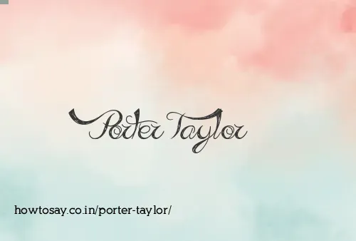 Porter Taylor