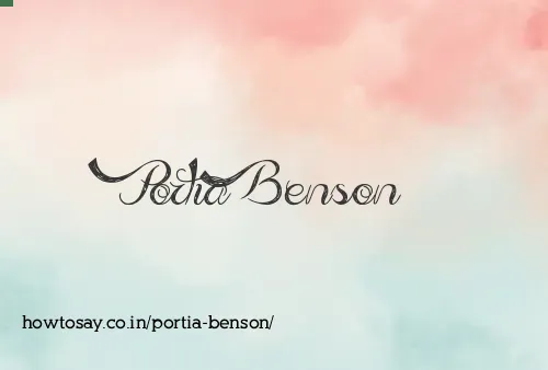 Portia Benson